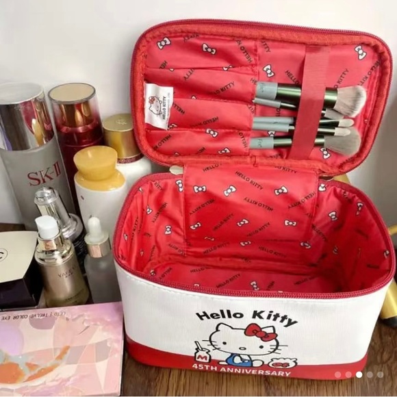 New Hello Kitty Cosmetic Case 45th Anniversary - Picture 12 of 12